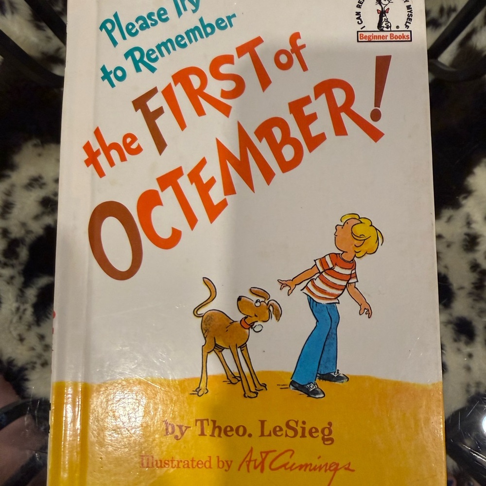 Dr. Seuss Book with Orange and Blue Cover